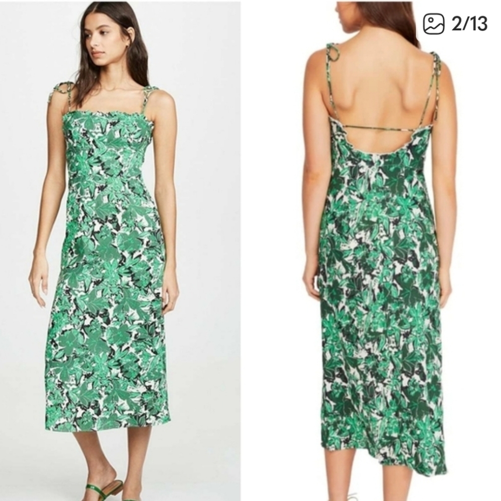 Free People Linen Beach Party Midi Dress BNWOT - Picture 3 of 15